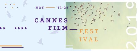 Ontwerpsjabloon van Facebook cover van Cannes Film Festival Invitation