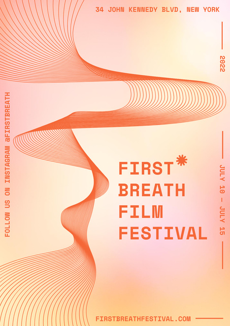 Ontwerpsjabloon van Poster van Film Festival Announcement