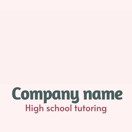 High School Tutor Services Animated Logo Design Template