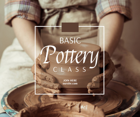 Platilla de diseño Pottery Base Class Offer Facebook