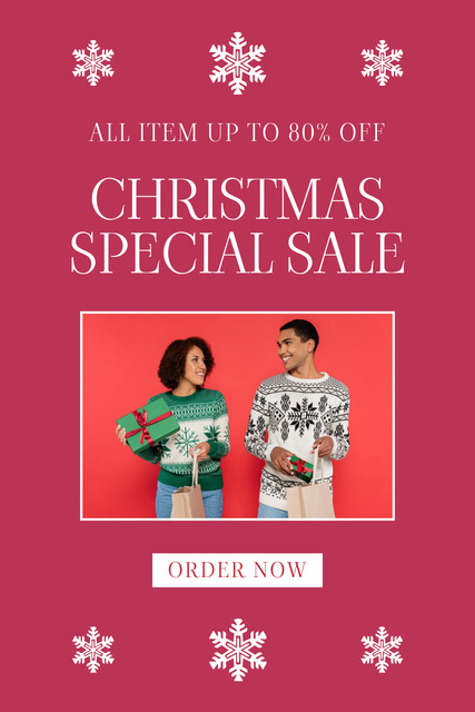 Christmas Special Sale Announcement Pinterest Design Template