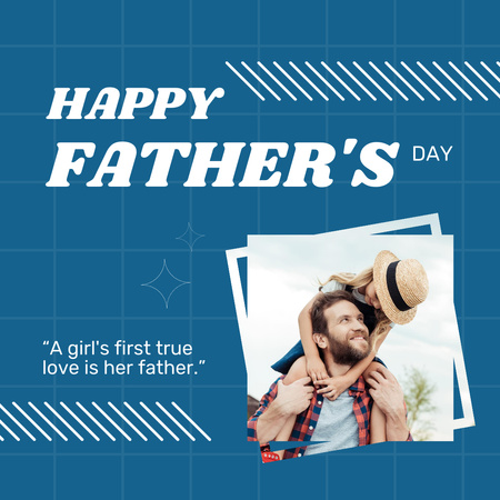 Ontwerpsjabloon van Instagram AD van Father's Day Greeting