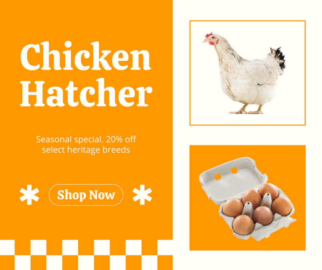 Designvorlage Seasonal Offer by Chicken Hatcher für Facebook