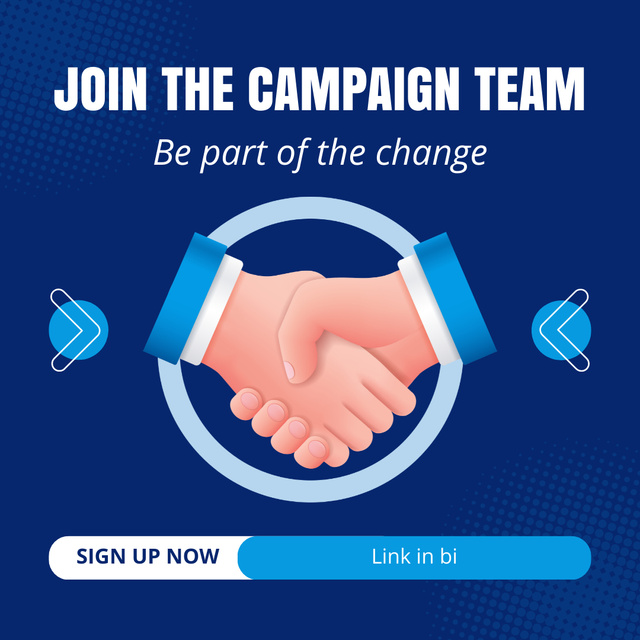 Designvorlage Offer to Join Campaign Team für Instagram AD