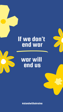 Designvorlage If we don't end War, War will end Us für Instagram Story