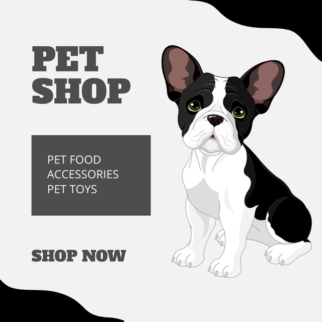 Plantilla de diseño de Offer of Goods in Pet Store Instagram 