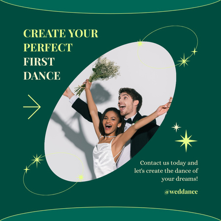 Tanfolyamok esküvői tánccal Instagram tervezősablon