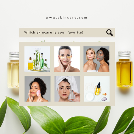 Advertisement for Skin Care Products Instagram Design Template