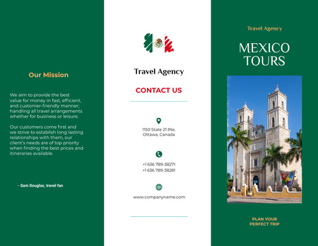 Plantilla de diseño de Oferta de Viajes Turísticos a México Brochure 8.5x11in 
