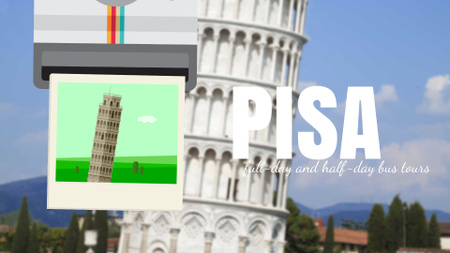 Italy Pisa Famous Travelling Spot Full HD video Modelo de Design