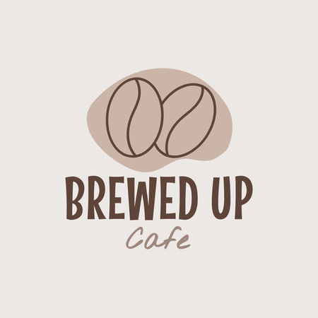 kávézó hirdetés kávébabbal Logo tervezősablon