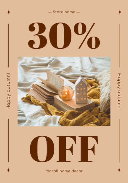 Autumn Sale for Home Decor Poster 28x40in Design Template