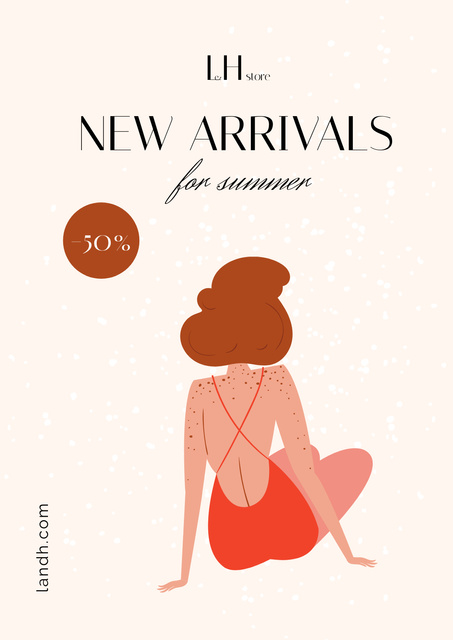 Announcement of New Arrival Summer Collection Poster Πρότυπο σχεδίασης