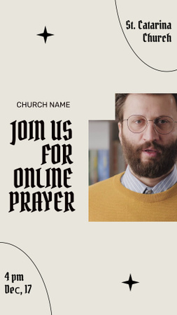 Modèle de visuel Annonce de la prière en ligne ensemble - Instagram Video Story
