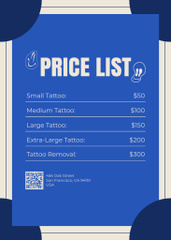 Cute Characters And Ink Tattoo Studio Service Offer