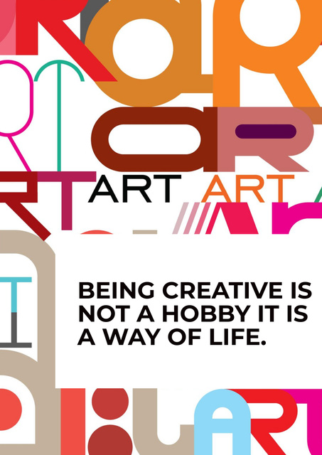Szablon projektu Citation about how to be a creative Poster