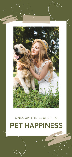 Inspiration Phrase And Lovely Dog Happiness Snapchat Moment Filter Design Template