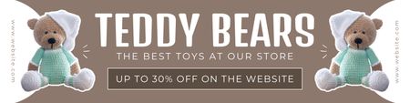 Platilla de diseño Best Teddy Bears on Discount Twitter