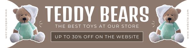 Best Teddy Bears on Discount Twitter Šablona návrhu