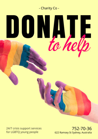 LGBT Support Motivation Poster Design Template