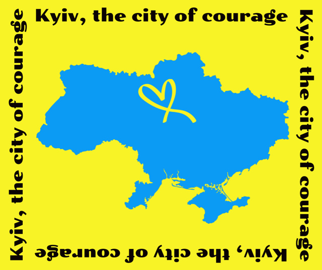 Promoting Awareness of the Conflict in Ukraine with Ukrainian Territory Facebook Design Template