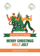 Christmas Greetings in July with Yong Girl and Tiger Dancing