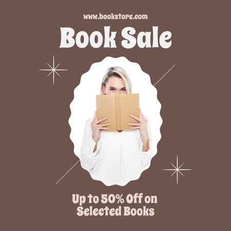 Priceless Books Sale Ad Instagram tervezősablon
