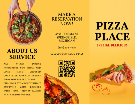 Ontwerpsjabloon van Brochure 8.5x11in van Speciale aanbieding smakelijke pizza