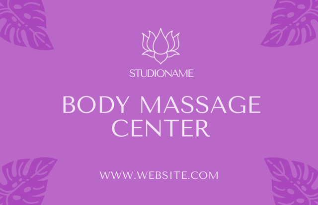 Modèle de visuel Massage Session Appointment Reminder - Business Card 85x55mm