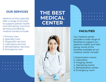 Szablon projektu Najlepsza oferta usług centrum medycznego Brochure 8.5x11in