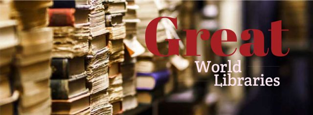 Szablon projektu Great world libraries Ad Facebook cover