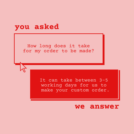 Ontwerpsjabloon van Instagram van Antwoorden geven op vragen over het verzenden van bestellingen