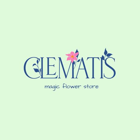 Szablon projektu Flower Store Services Offer Logo