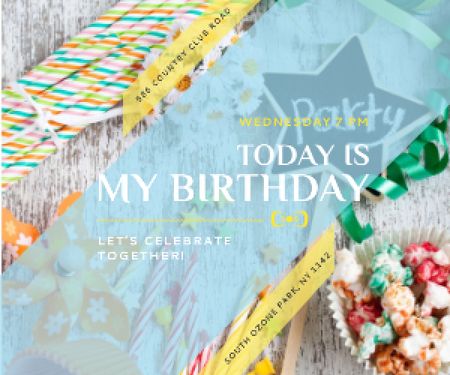 Birthday party in South Ozone park Medium Rectangle Design Template