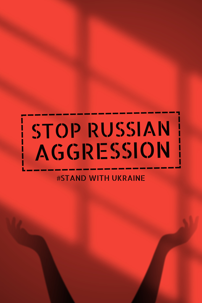 Modèle de visuel Stop Russian Aggression - Pinterest