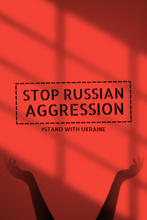 Designvorlage Stop Russian Aggression für Pinterest