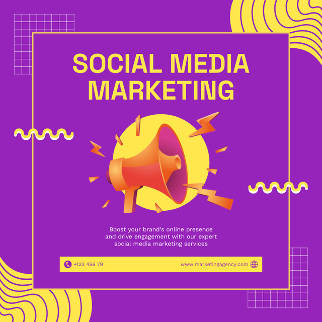 Ontwerpsjabloon van Instagram AD van Multi-platform Social Media Marketing Agency Promotion