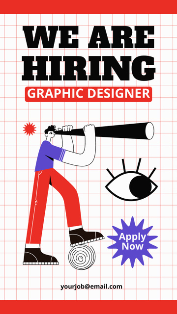 Looking for Skilled Graphic Designer Instagram Story – шаблон для дизайна