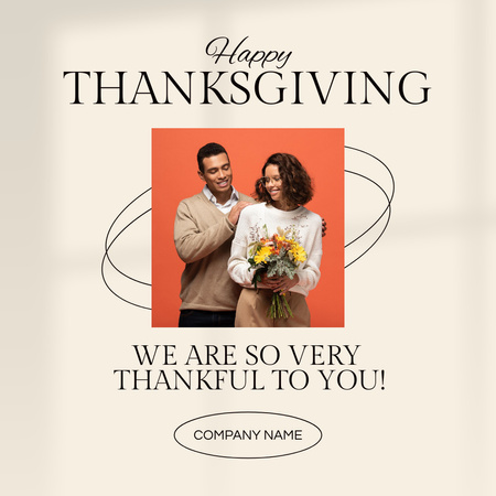 Modèle de visuel Salutation de vacances de Thanksgiving - Instagram