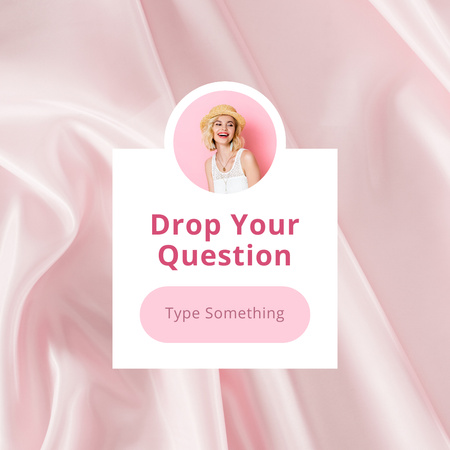 Plantilla de diseño de ventana para preguntas Instagram 