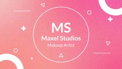 Makeup Artist Services Ad on Pink Gradient