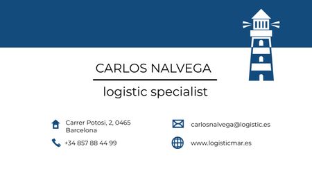 Proposal of Logistics Specialist Services Business Card US Design Template