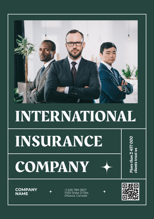 Plantilla de diseño de Compañía de seguros internacional Poster 
