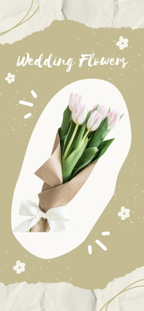 Designvorlage Hochzeitsstrauß-Angebot mit Tulpen für Snapchat Moment Filter