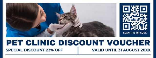 Animal's Health Checkup Discount Coupon Design Template