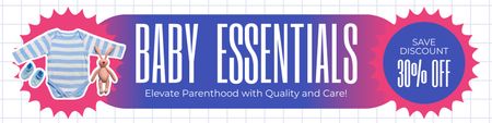 Huge Discount on Baby Essentials Twitter Design Template