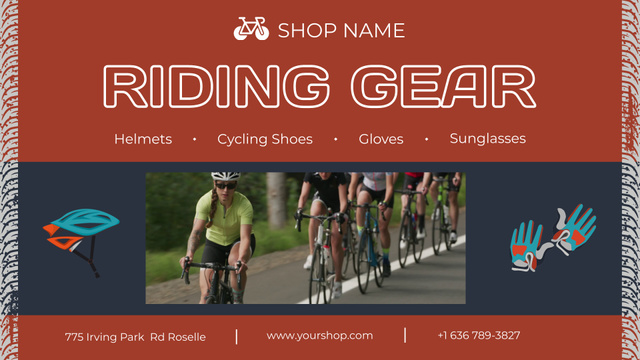 Template di design Efficient Bike Gear Variety With Discounts Full HD video