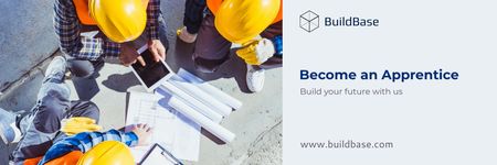 Builder Apprentice in Company BuildBase Email header Πρότυπο σχεδίασης