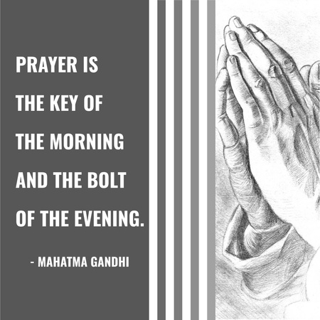 Religion citation about Prayer Instagram Design Template
