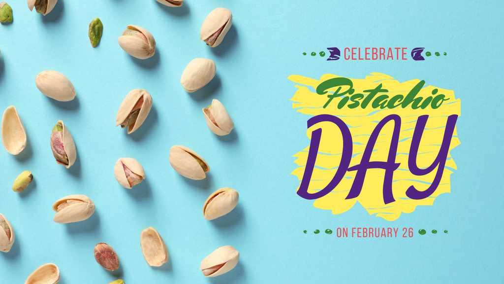 Pistachio nuts day celebration FB event cover Tasarım Şablonu